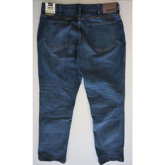 Duluth Men's Sz 38x34 Blue DuluthFlex Ballroom CoolMax Relaxed Fit Denim Jeans - Picture 2 of 13